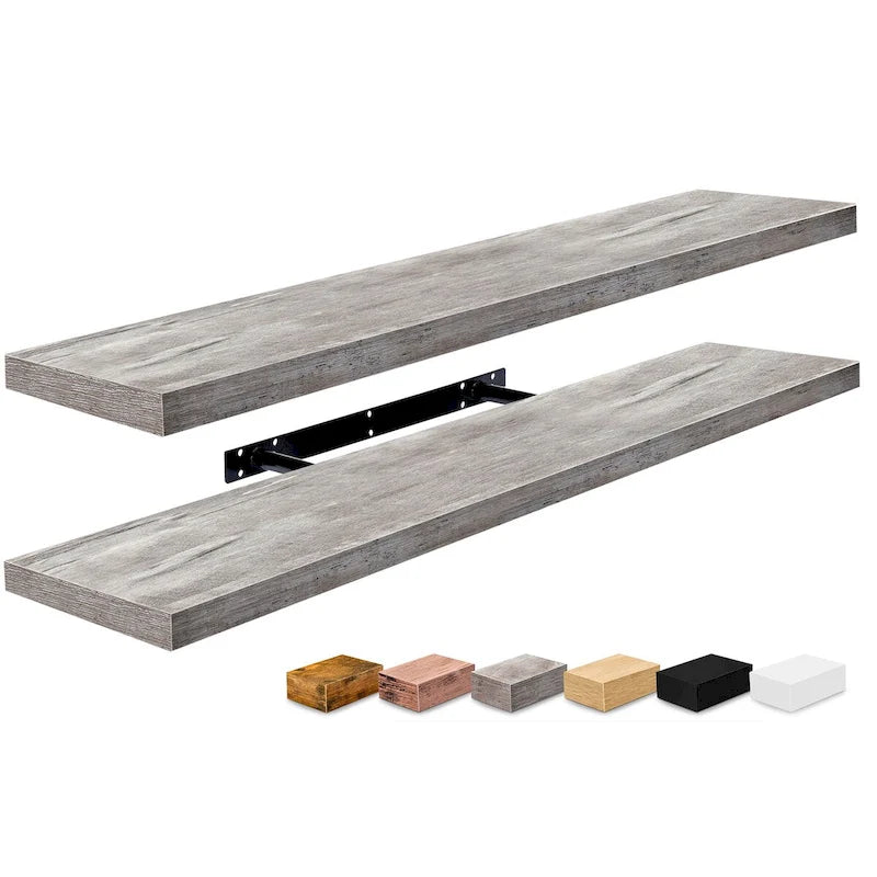 Long Floating Shelves for Wall Set of 2