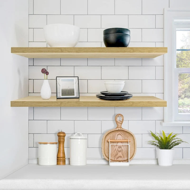 Long Floating Shelves for Wall Set of 2