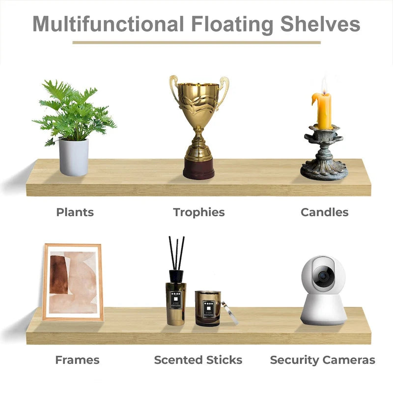 Long Floating Shelves for Wall Set of 2
