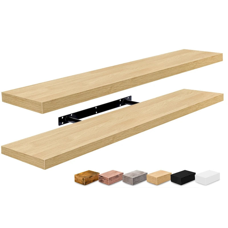 Long Floating Shelves for Wall Set of 2