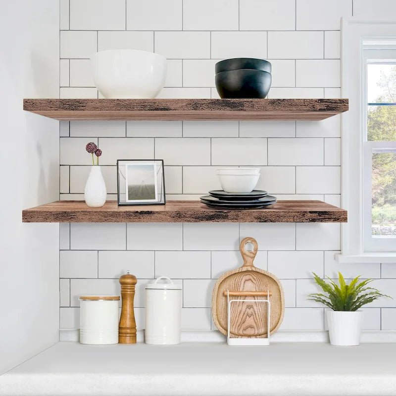 Long Floating Shelves for Wall Set of 2