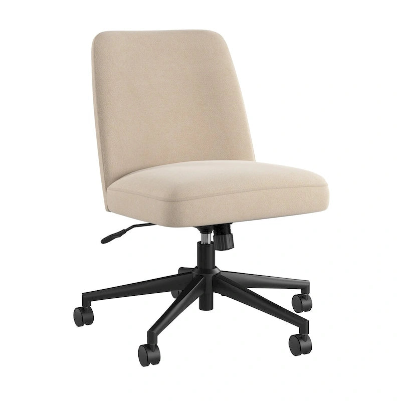 Mid Back Armless Office Chair with Wheels