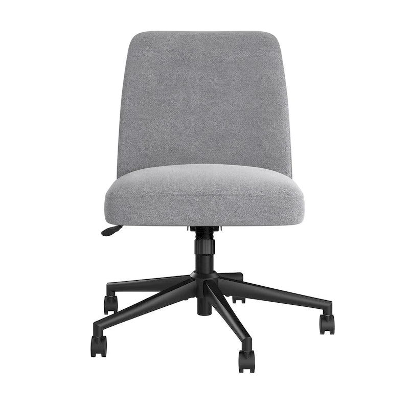 Bürostuhl mit mittelhoher Rückenlehne, ohne Armlehnen und mit Rollen